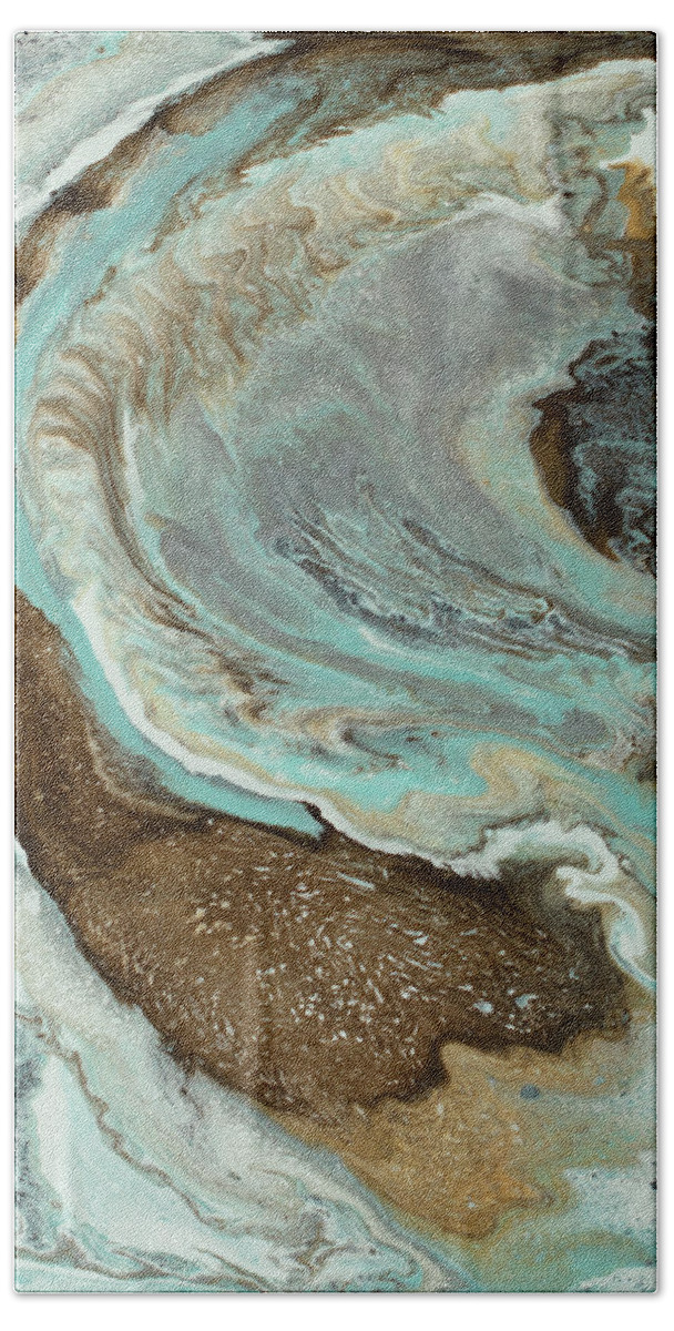 Organic Beach Towel featuring the painting Sandbar by Tamara Nelson
