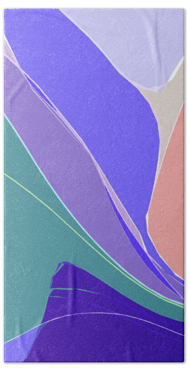 Abstract Beach Sheet featuring the digital art Crevice by Gina Harrison