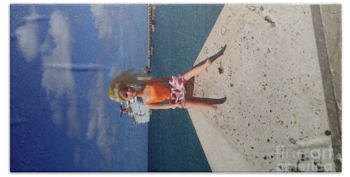 Ship Beach Towel featuring the photograph Cruise Ship Barbie in St. Croix by Tamara Michael