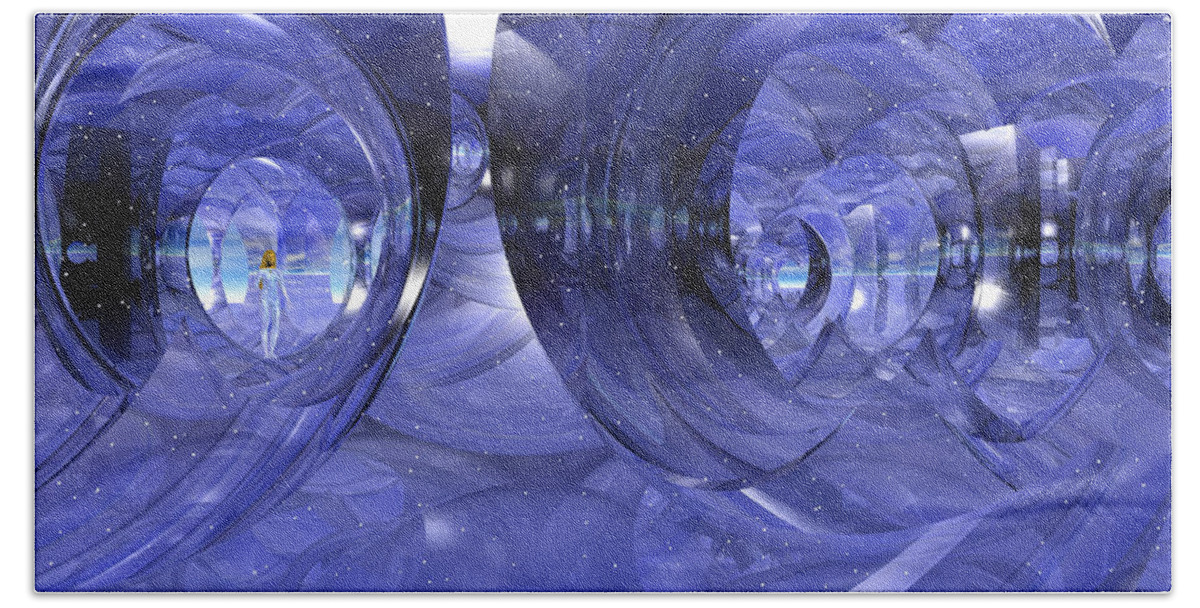 Space Beach Sheet featuring the photograph Crystal Cavern by Mark Blauhoefer