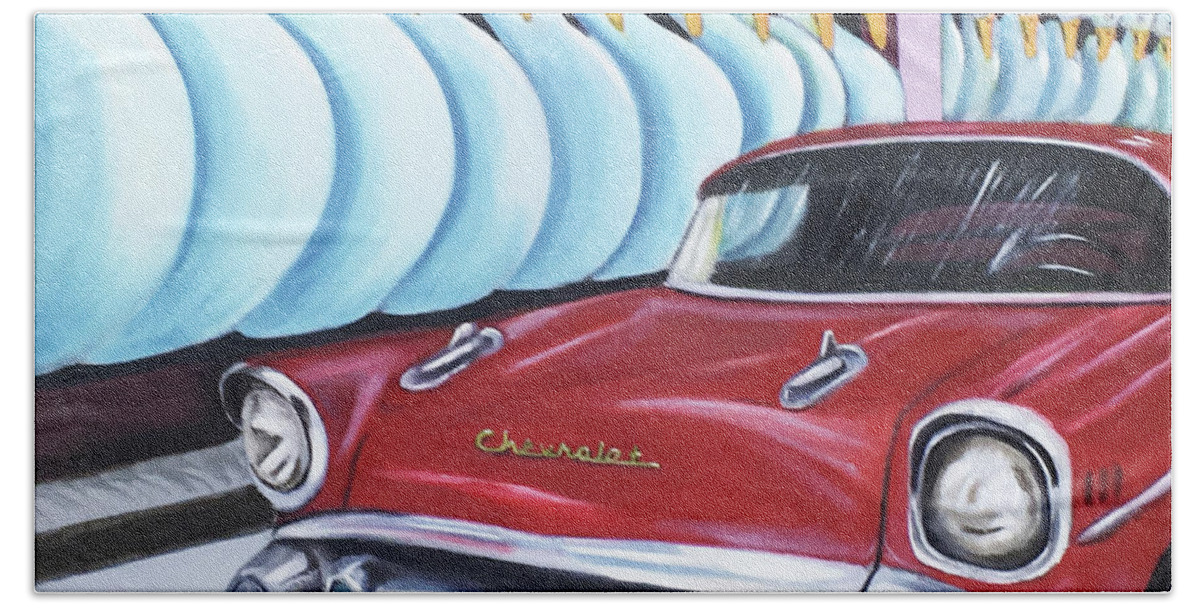 Cuba Beach Sheet featuring the painting Cuba-3 by Dean Glorso
