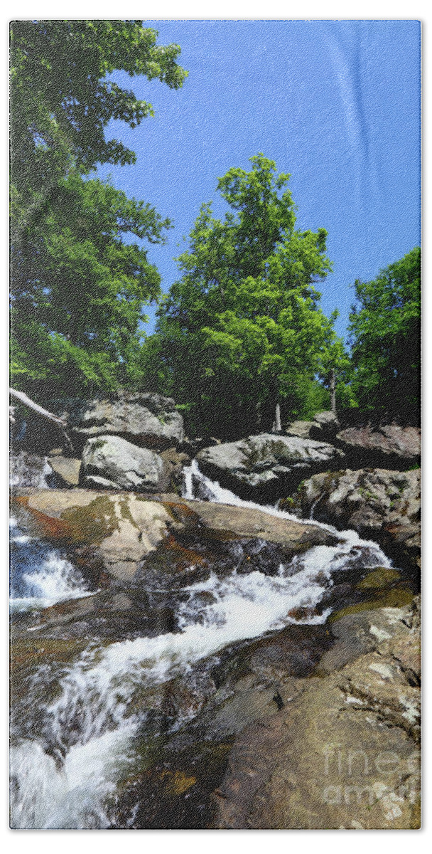 Cunningham Falls Beach Towel featuring the photograph Cunningham Falls Big Hunting Creek Maryland by James Brunker