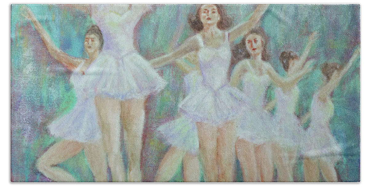 Impressionism Beach Towel featuring the painting Dance Rehearsal by Lyric Lucas