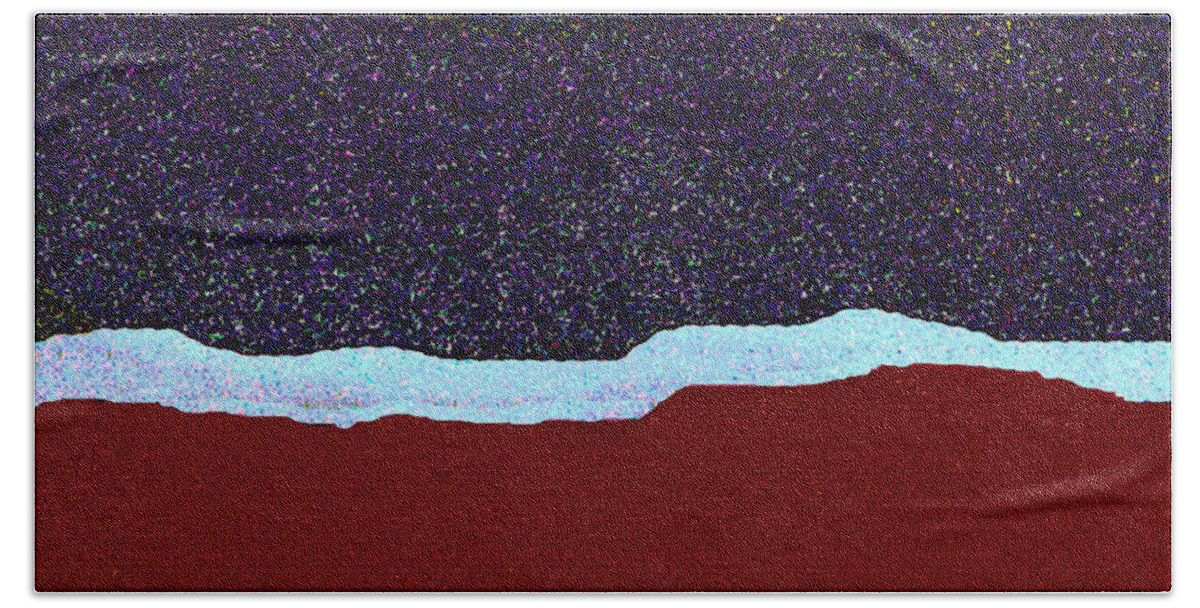 Digital Painting Beach Towel featuring the digital art Dark Sky by John Vincent Palozzi