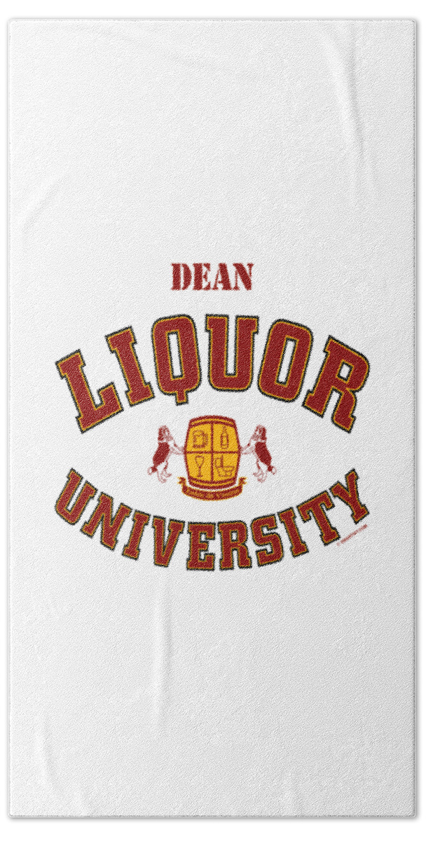 Liquor U Beach Towel featuring the digital art Dean by DB Artist