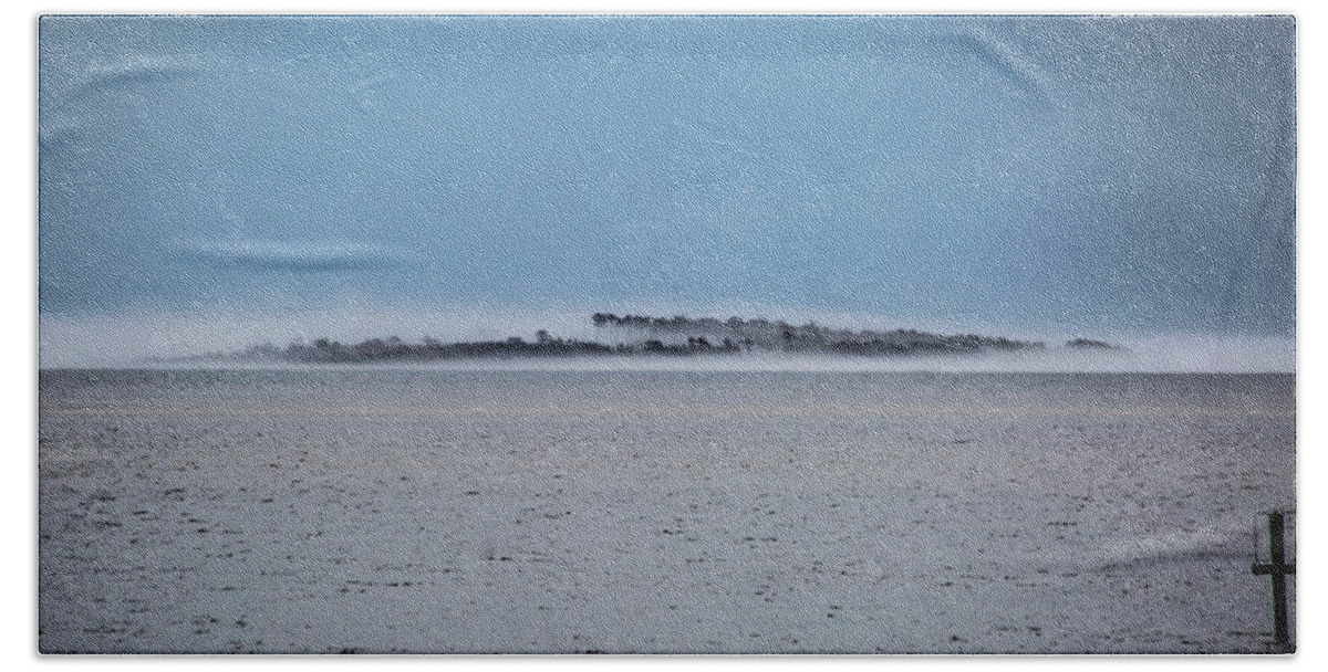 December Beach Sheet featuring the photograph December Fog  by Paula OMalley