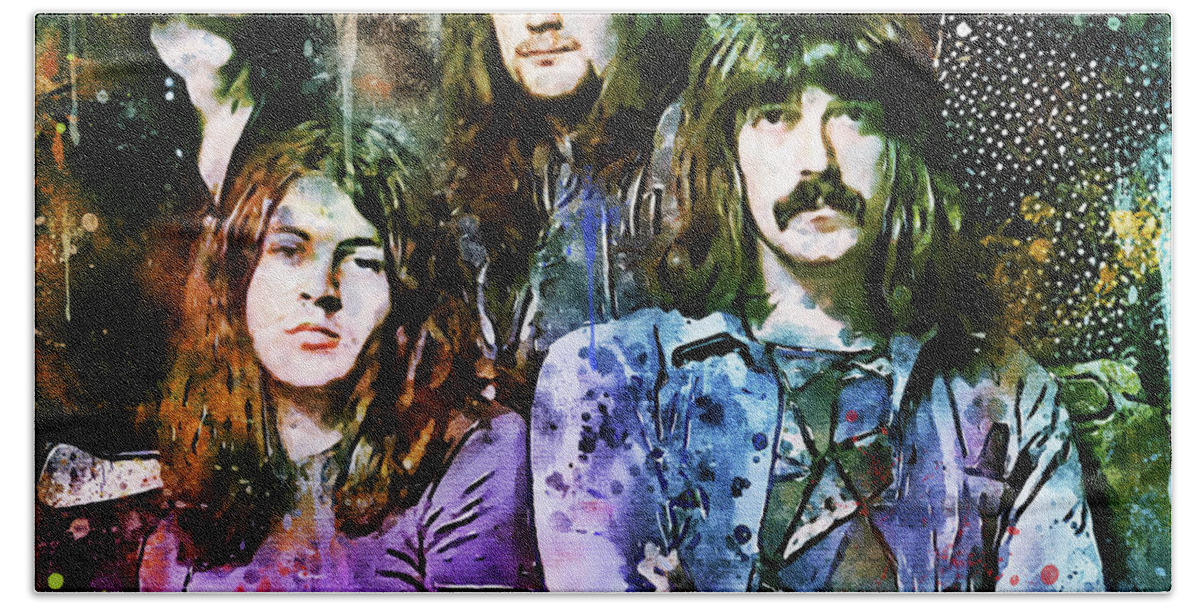 Deep Purple Beach Sheet featuring the digital art Deep Purple Together by Yury Malkov