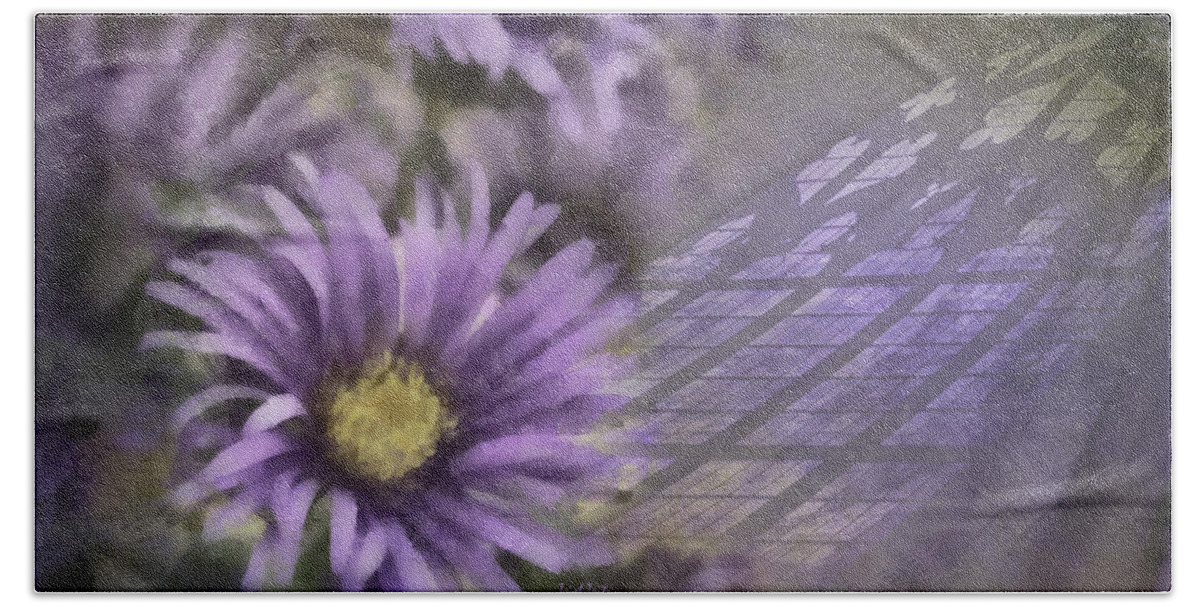 Flower Beach Towel featuring the photograph Deep Purple by Trish Tritz
