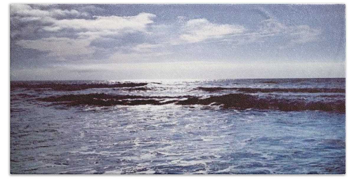 Pacific Ocean Beach Towel featuring the photograph Del Mar Storm by Denise Railey