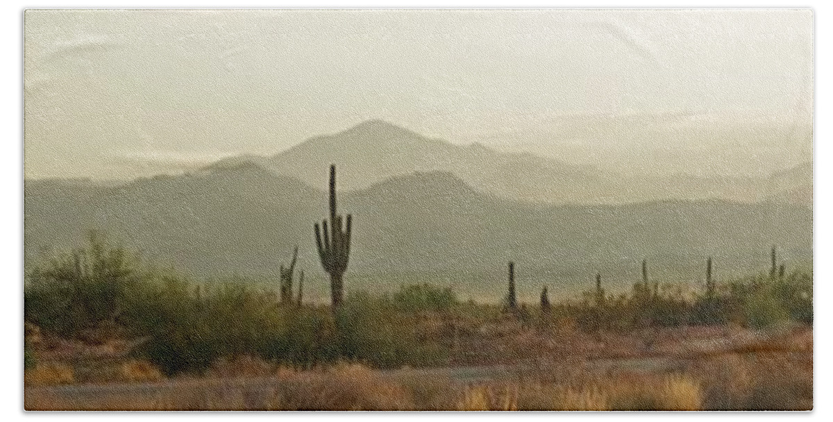 Arizona Beach Towel featuring the photograph Desert Hills by Julie Lueders 