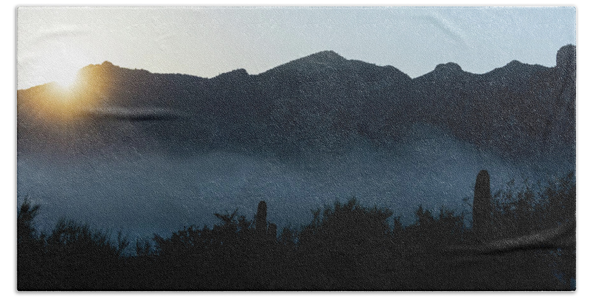 Sunrise Beach Sheet featuring the photograph Desert Inversion Sunrise by Douglas Killourie