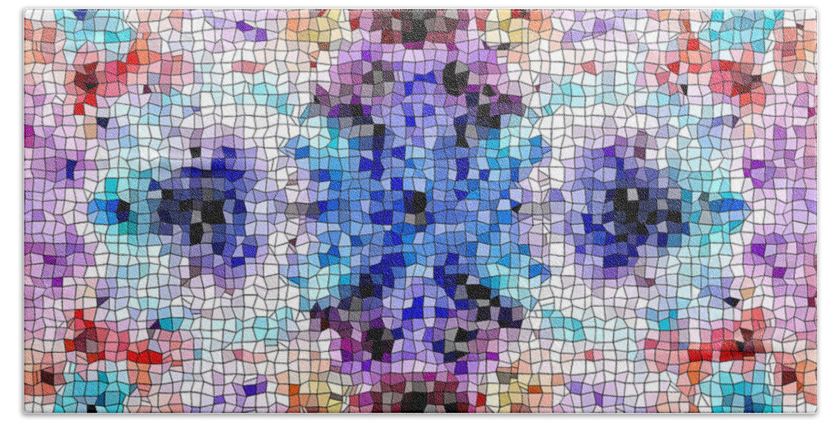 Mosaic Beach Towel featuring the digital art Design 104 by Lucie Dumas