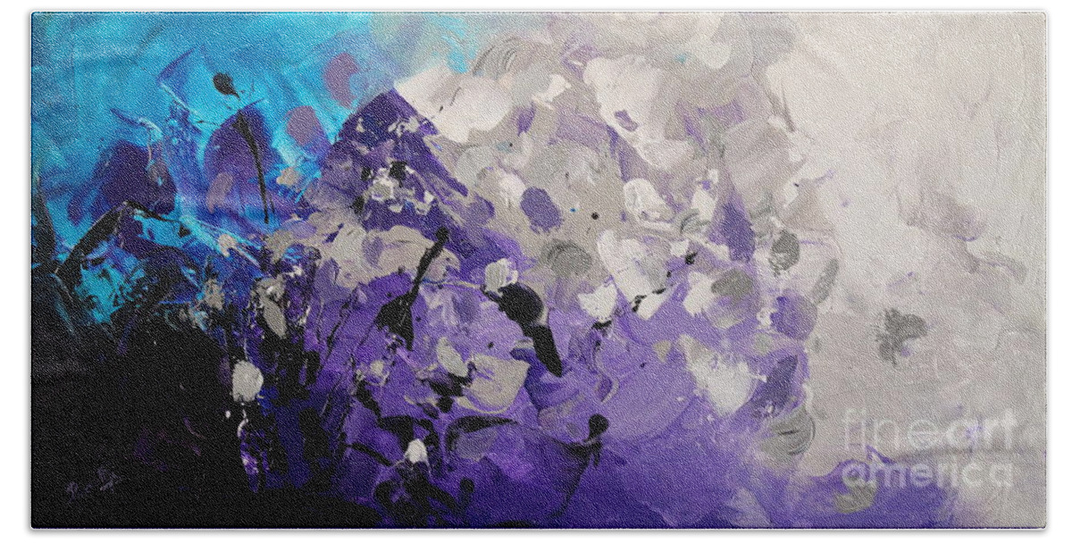 Purple Beach Sheet featuring the painting Diamond Ore by Preethi Mathialagan