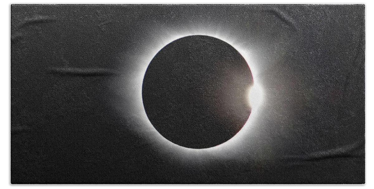Solar Beach Towel featuring the photograph Diamond Ring Effect by Bill Dodsworth