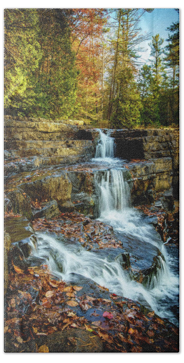 Landscape Beach Towel featuring the photograph Dismal Falls #3 by Joe Shrader