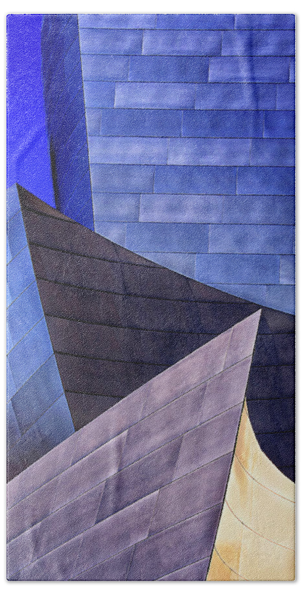 Endre Beach Towel featuring the photograph Disney Hall Abstract by Endre Balogh