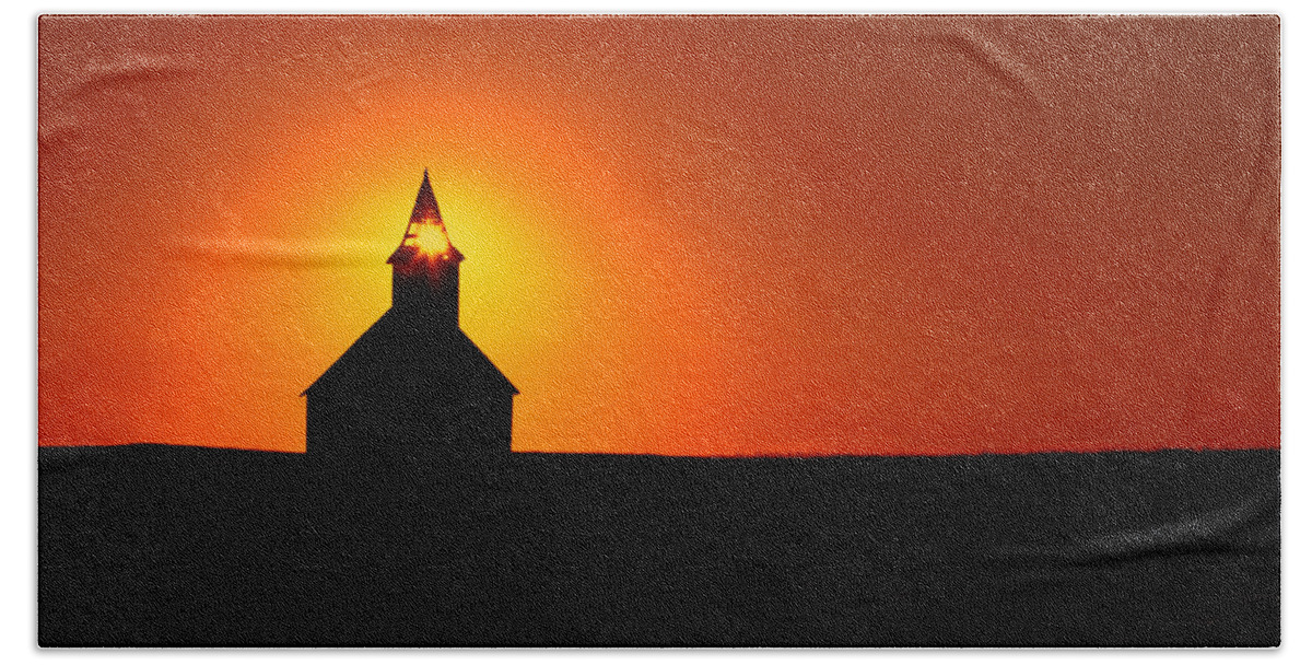 Church Beach Towel featuring the photograph Divine Sunlight by Todd Klassy