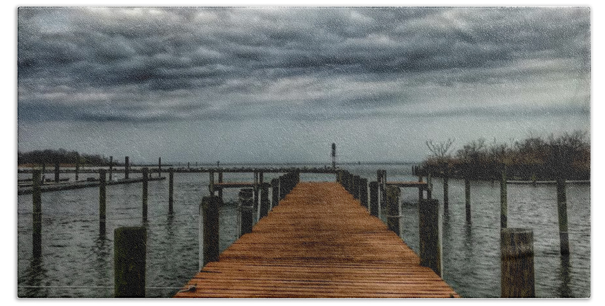 Dock Beach Towel featuring the photograph Dock of the Bay by Chris Montcalmo