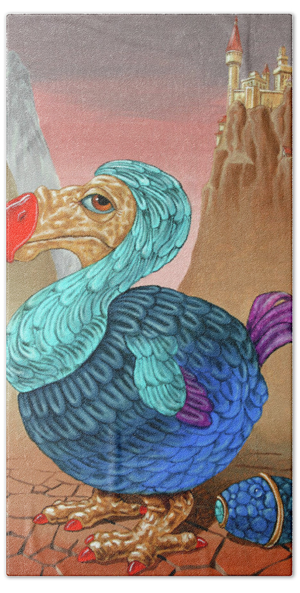 Dodo Beach Towel featuring the painting Dodo by Victor Molev