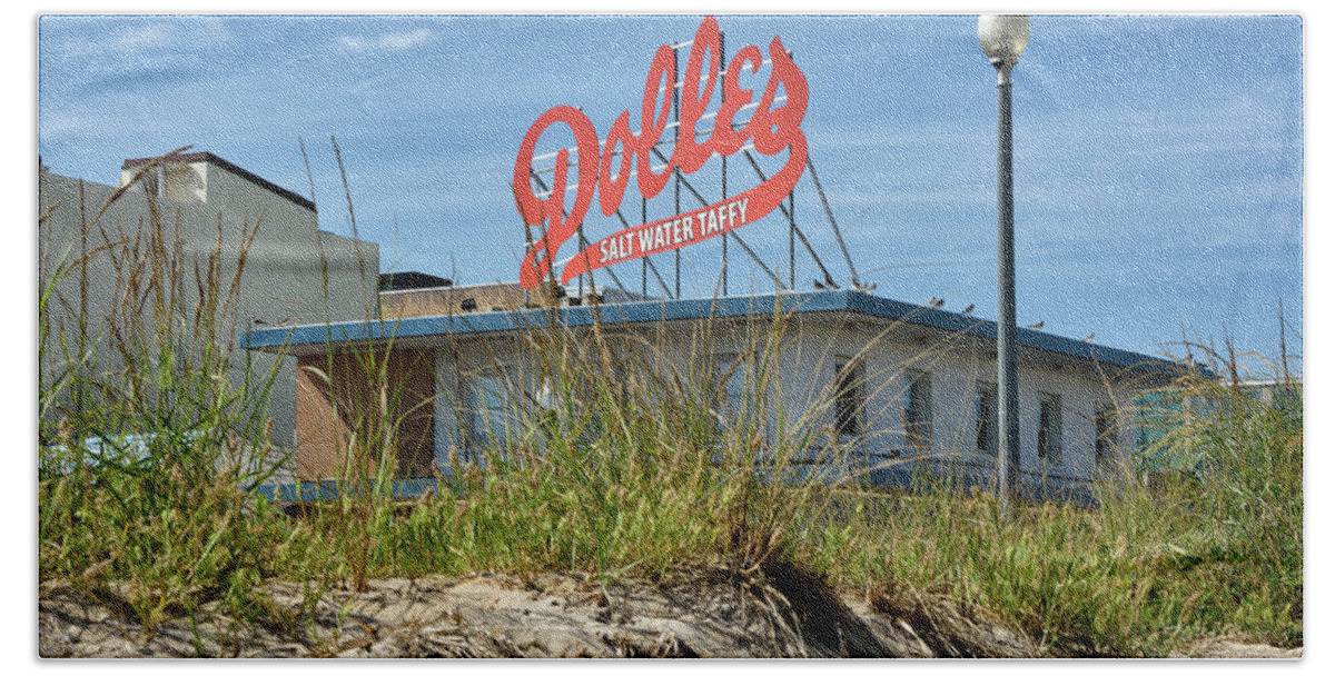 Dolles Beach Towel featuring the photograph Dolles Candyland - Rehoboth Beach Delaware by Brendan Reals