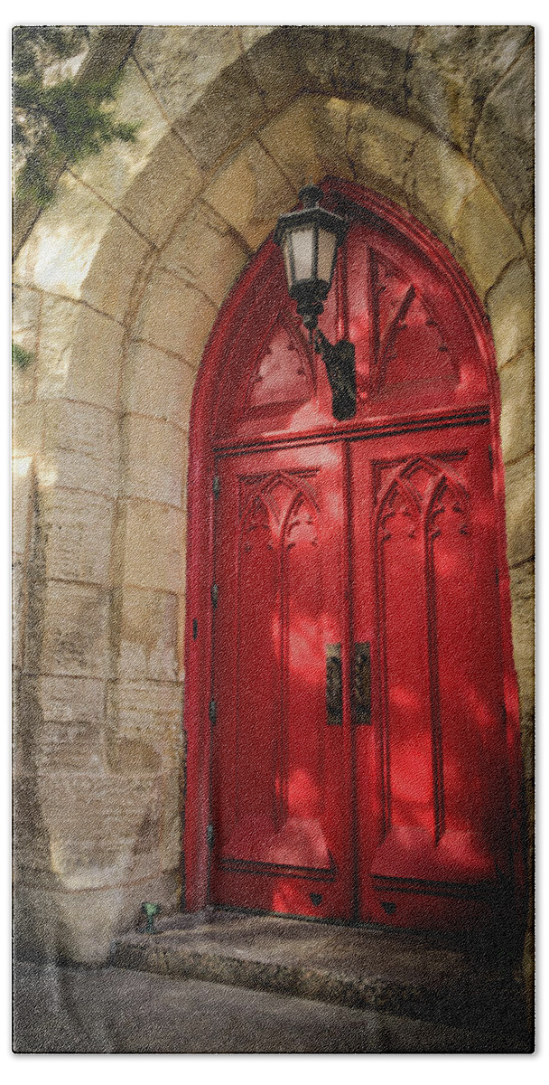 Church Beach Towel featuring the photograph Door to Salvation by Holly Ross