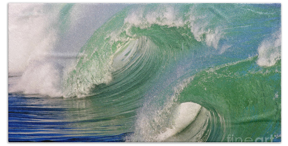 Ocean Beach Towel featuring the photograph Double Barrel by Paul Topp