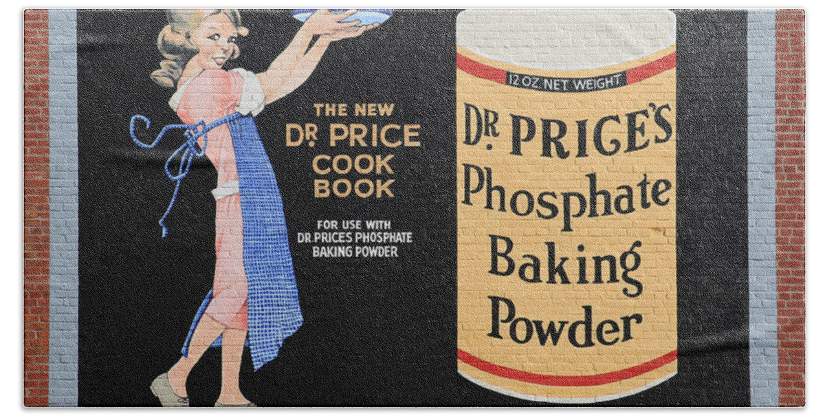 Old Time Beach Sheet featuring the photograph Dr. Prices Phosphate Baking Powder On Brick by J Laughlin