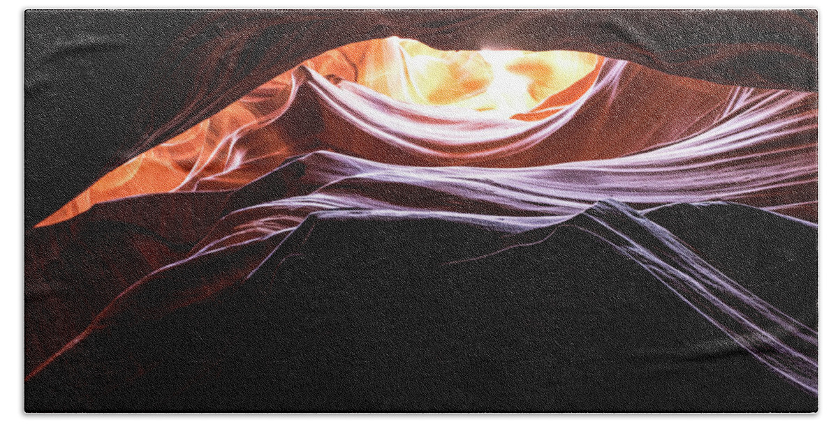 Antelope Canyon Beach Towel featuring the photograph Dragon's Eye - Antelope Canyon by Jan Garcia