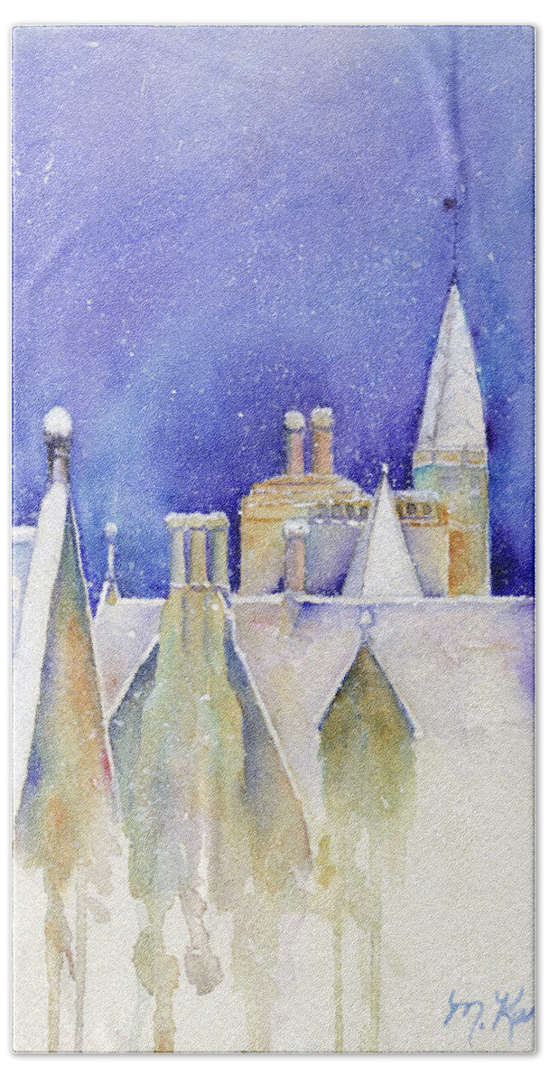Dreaming Beach Sheet featuring the photograph Dreaming Spires by Marsha Karle