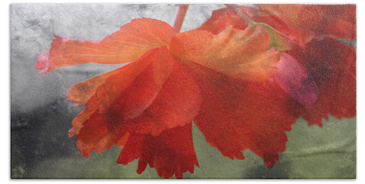 Flower Beach Towel featuring the photograph Dreamy Tangerine by Julie Lueders 