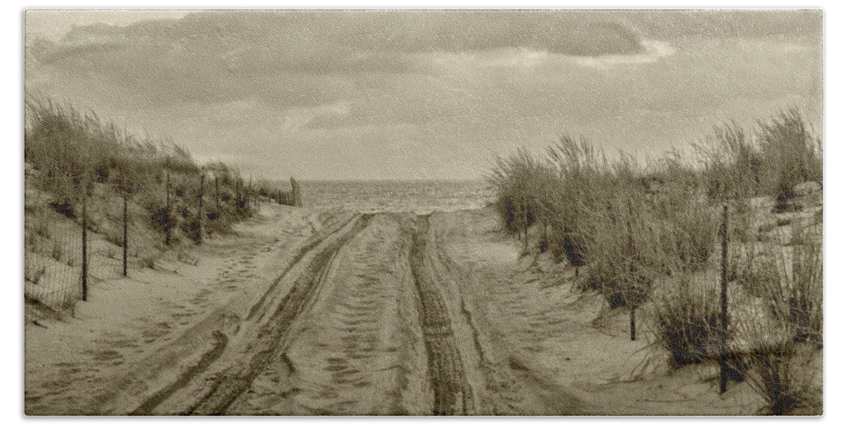 Beach Beach Towel featuring the photograph Drive To The Ocean by Cathy Kovarik