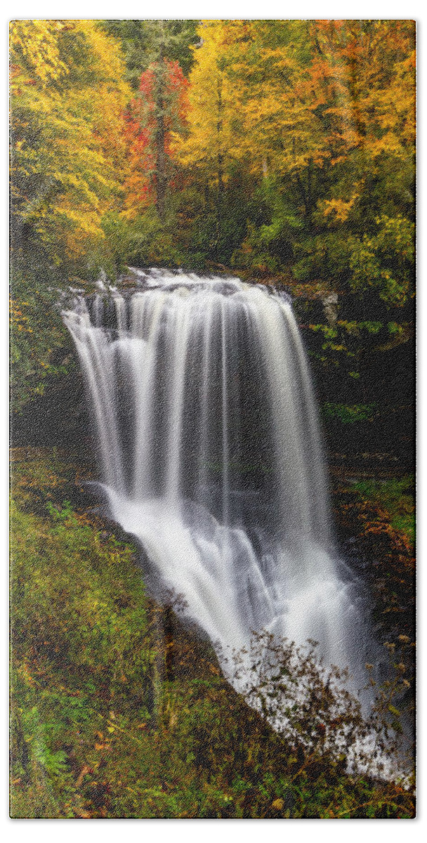 Waterfall Beach Towel featuring the photograph Dry Falls in October by Chris Berrier