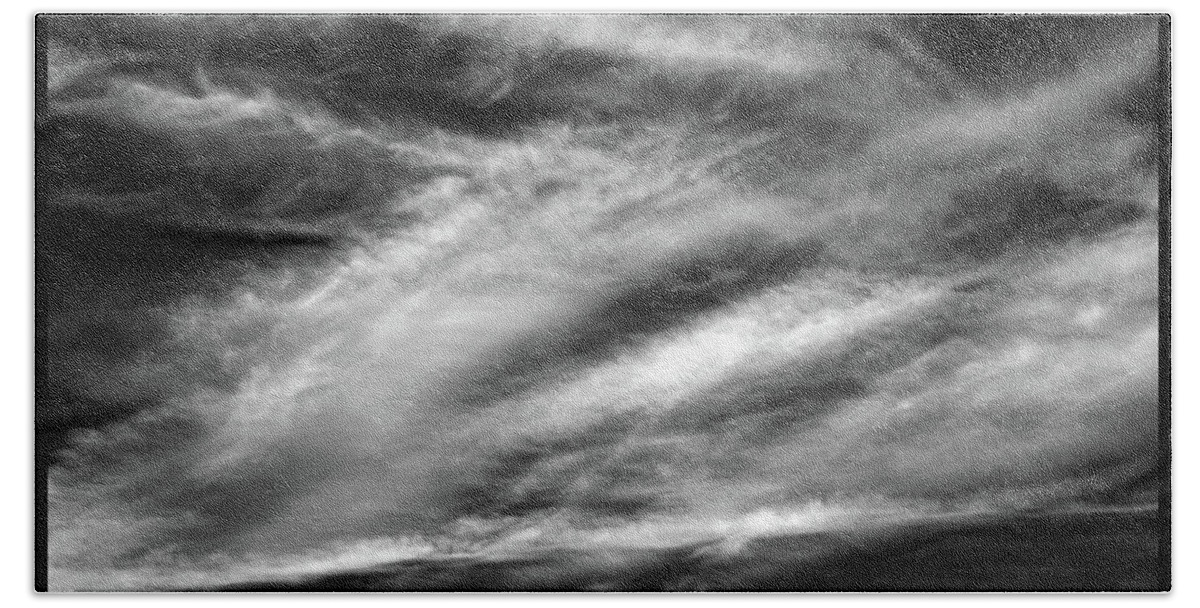 Monochrome Beach Sheet featuring the photograph Early Morning Sky. by Terence Davis