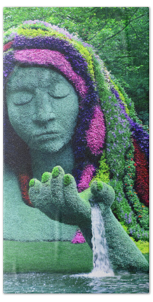 Earth Beach Sheet featuring the photograph Earth Goddess by Iryna Goodall