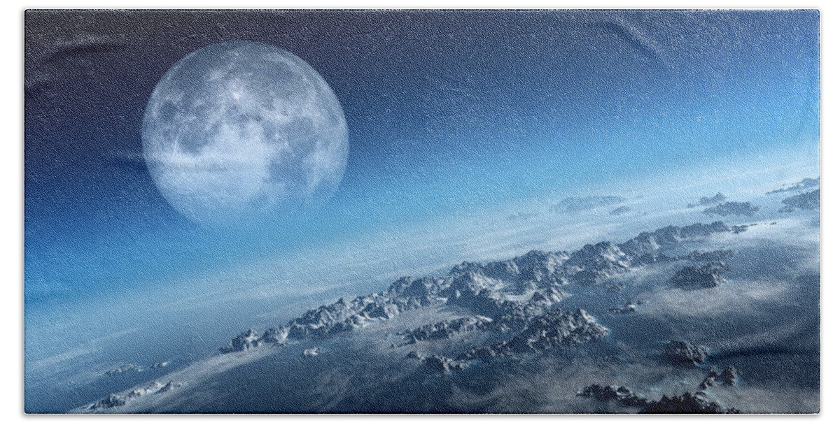 Earth Beach Towel featuring the photograph Earth icy ocean aerial view by Johan Swanepoel