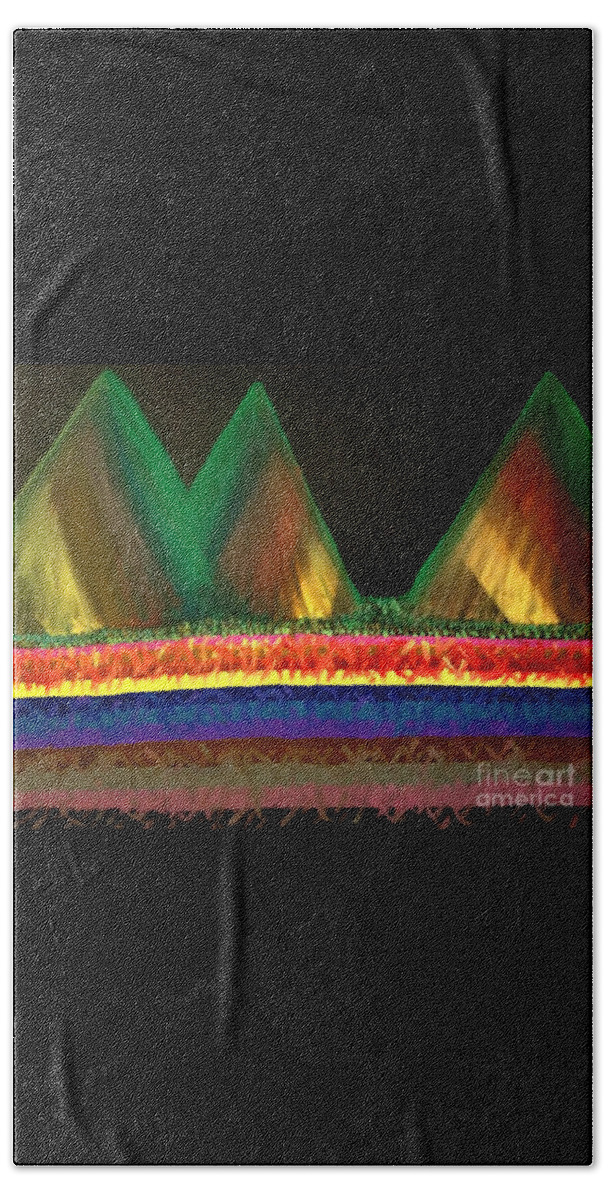 Earth Beach Towel featuring the painting Earth Spirits by Diamante Lavendar