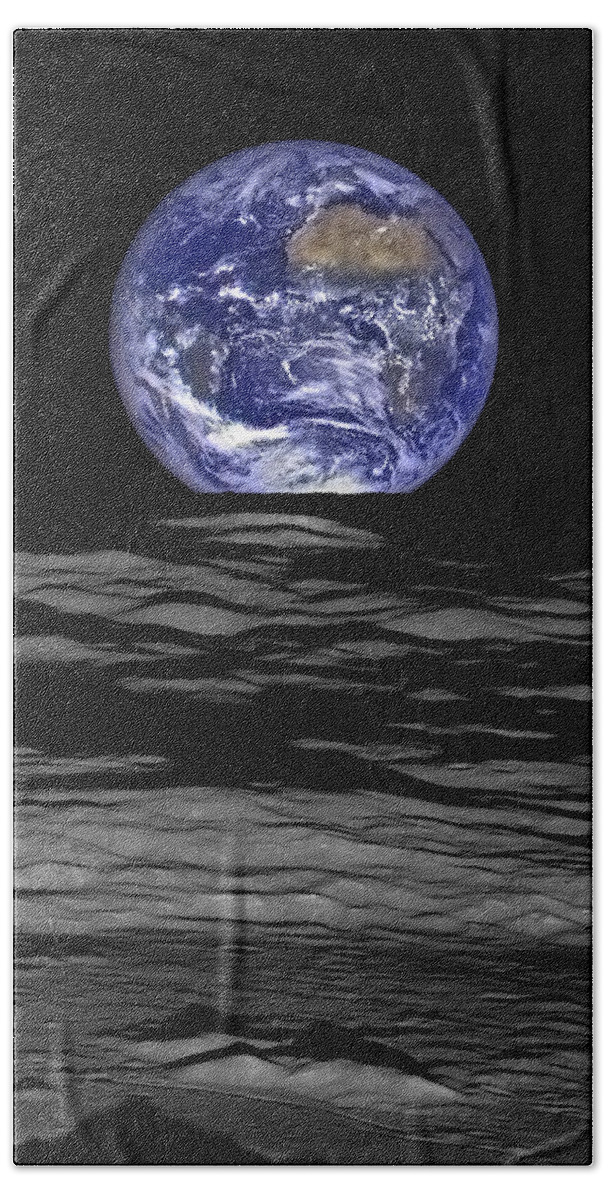 Earth Beach Towel featuring the photograph Earthrise by Mark Kiver