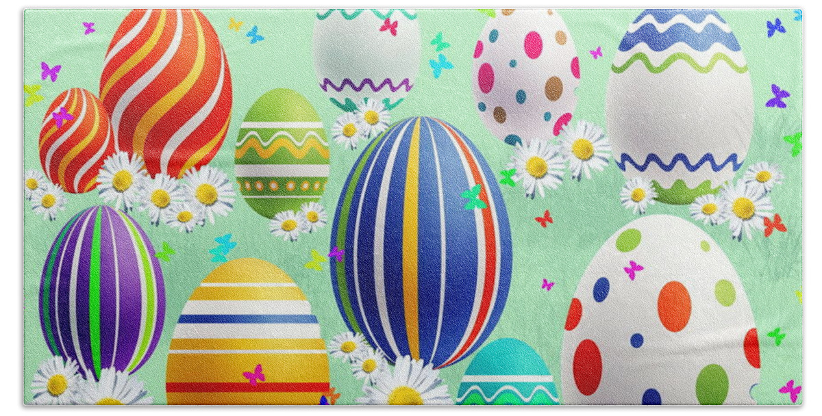 Easter Beach Towel featuring the digital art Easter by Maye Loeser