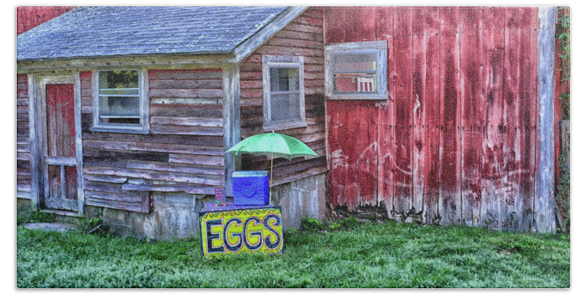 Eggs Beach Towel featuring the photograph Eggs by Mike Martin