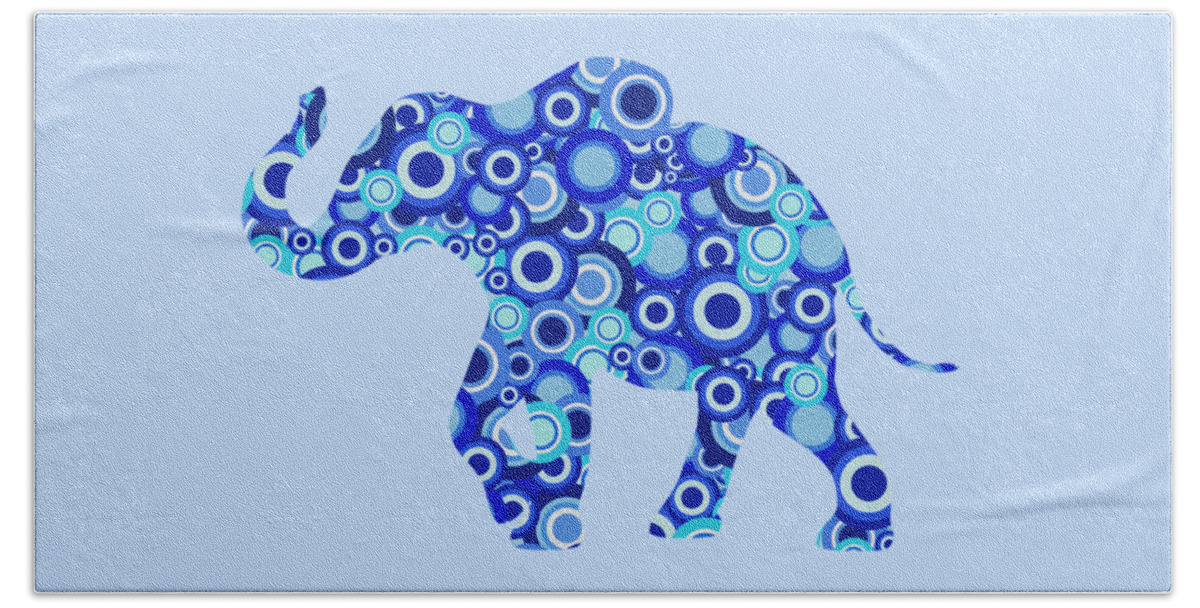 Elephant Beach Towel featuring the digital art Elephant - Animal Art by Anastasiya Malakhova