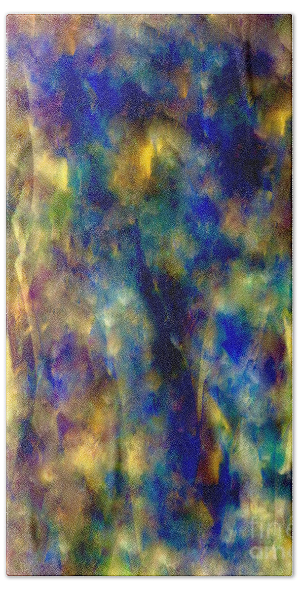 Painting-abstract Beach Towel featuring the painting Endless Love by Catalina Walker