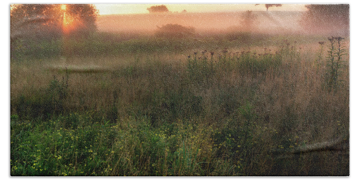 Square Beach Towel featuring the photograph Ethereal Sunrise Square by Bill Wakeley