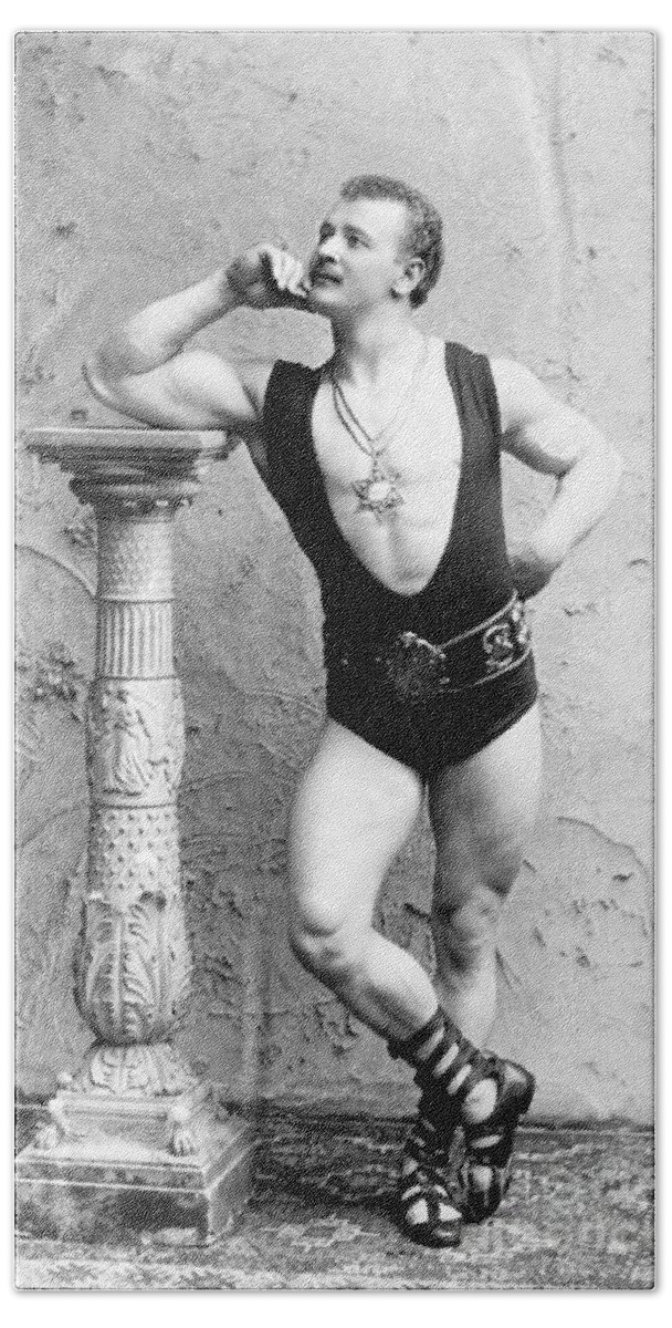 Erotica Beach Towel featuring the photograph Eugen Sandow, Father Of Modern by Science Source