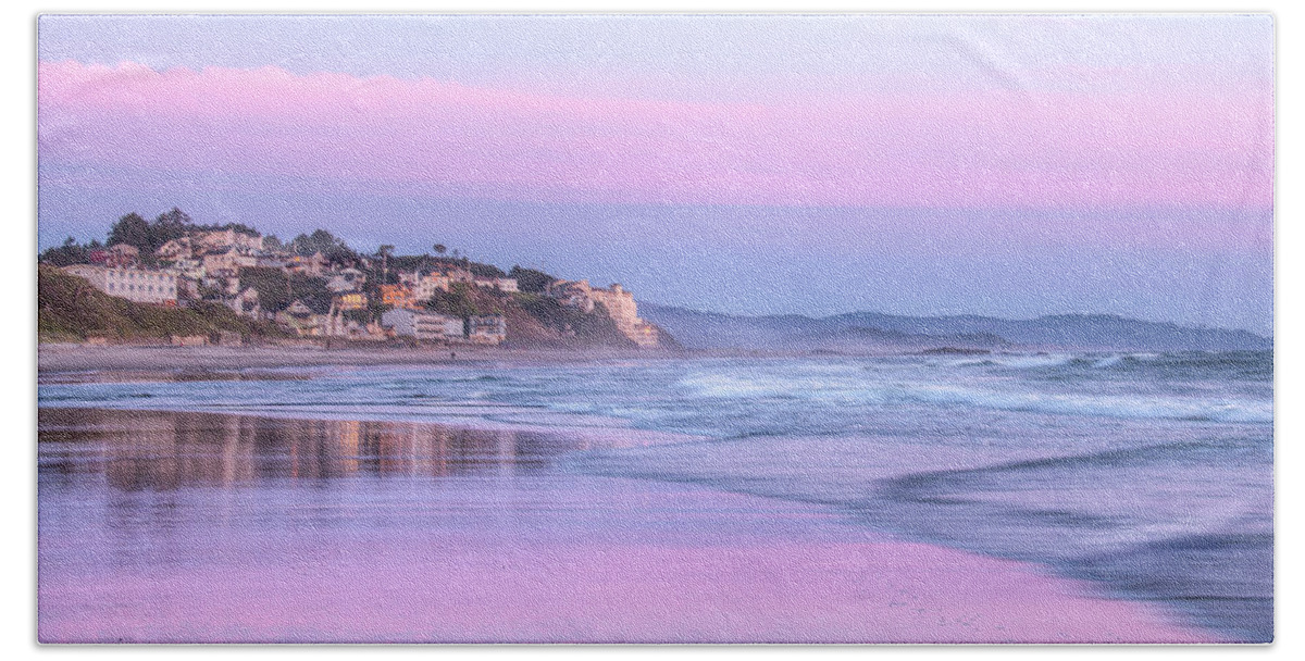 Sunset Beach Towel featuring the photograph Evening Blues 0104 by Kristina Rinell