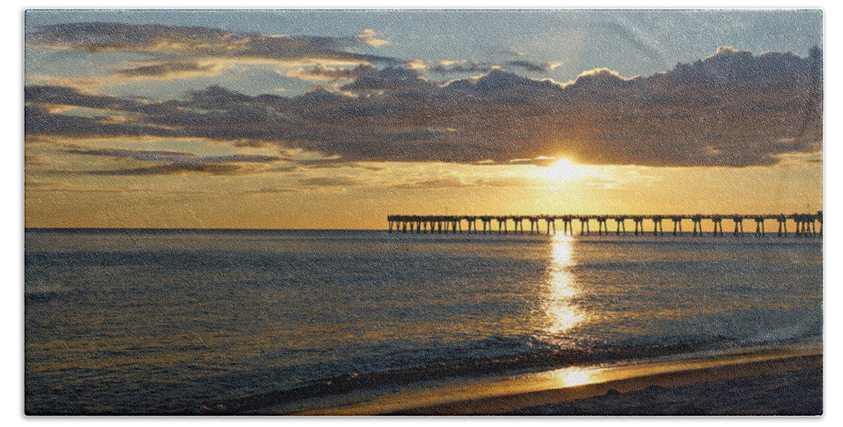 Sunset Beach Towel featuring the photograph Evening Sunlight by Sandy Keeton