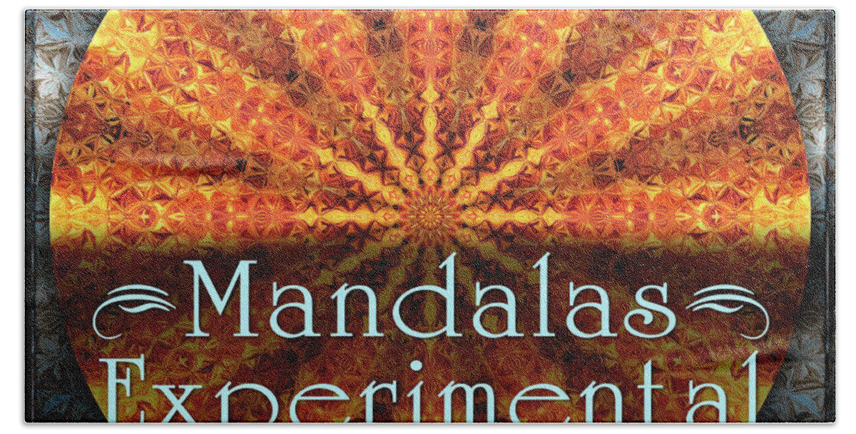 Sign Beach Towel featuring the digital art Experimental Mandalas by Becky Titus