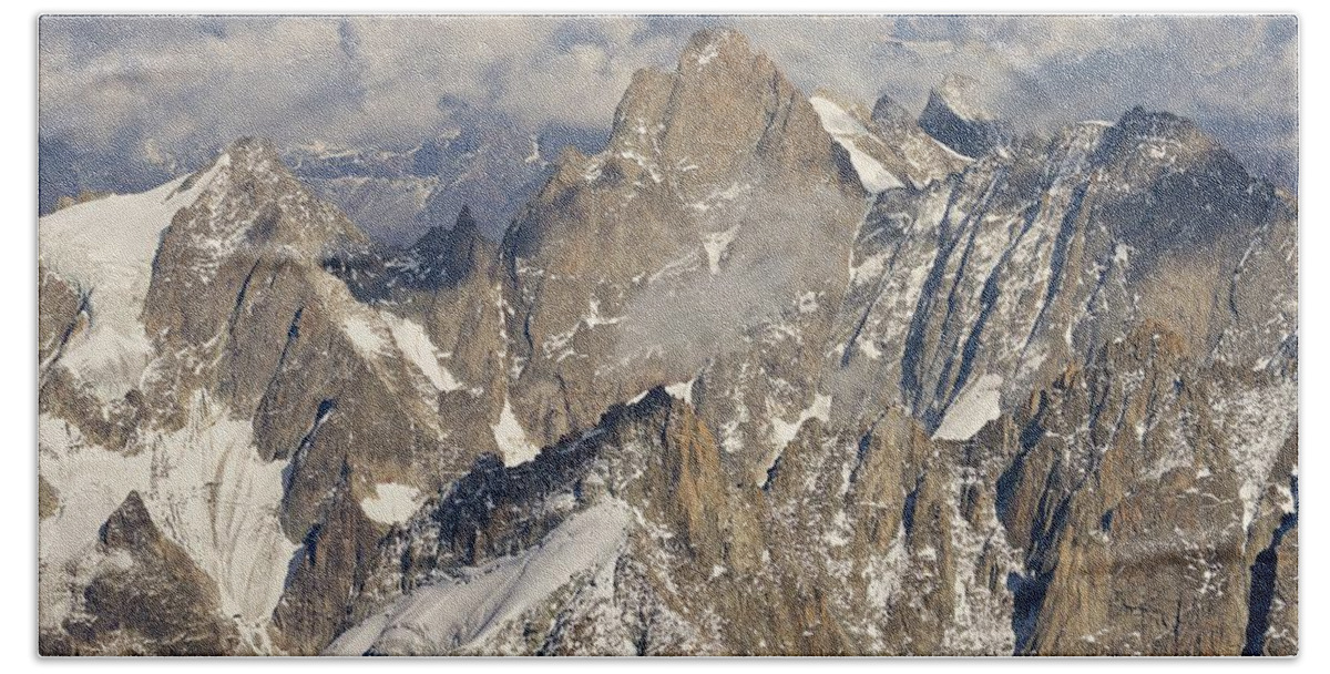 Aiguille Du Midi Beach Sheet featuring the photograph Eye of the Needle by Stephen Taylor
