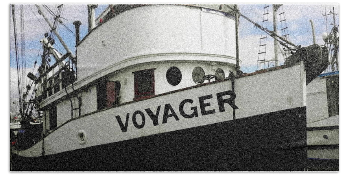 Ships Beach Towel featuring the photograph F V Voyager by A L Sadie Reneau