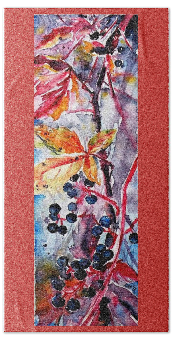 Fall Beach Sheet featuring the painting Fall II by Kovacs Anna Brigitta