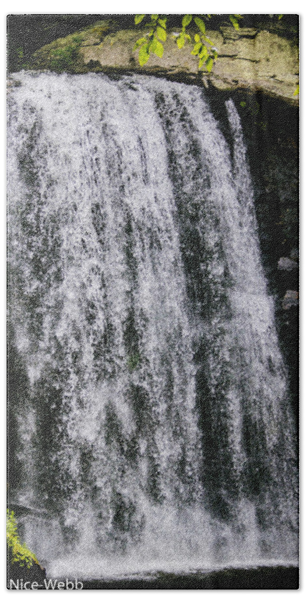 Waterfall Beach Towel featuring the photograph Falling For You by Allen Nice-Webb